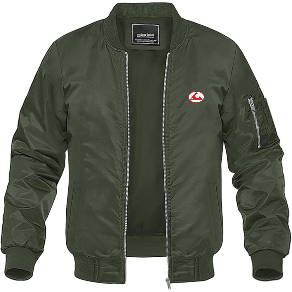Men's ChangFeng Logo Lightweight Bomber Jacket Windbreaker Softshell Varsity Jacket Coat