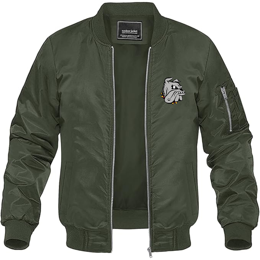 Men's Minnesota Duluth Bulldogs Logo Lightweight Bomber Jacket Windbreaker Softshell Varsity Jacket Coat