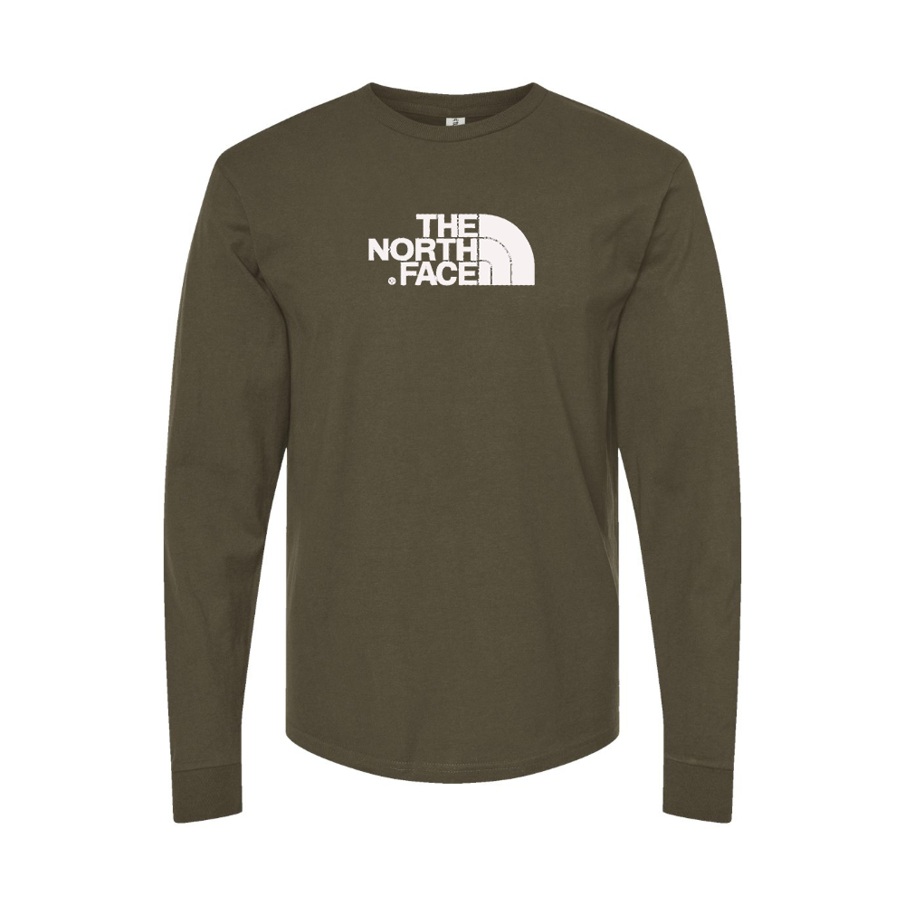Men's The North Face Black Logo white Long Sleeve T-Shirt