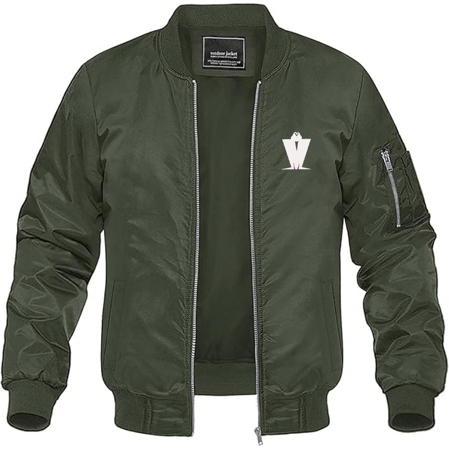 Men's Madness Logo Lightweight Bomber Jacket Windbreaker Softshell Varsity Jacket Coat