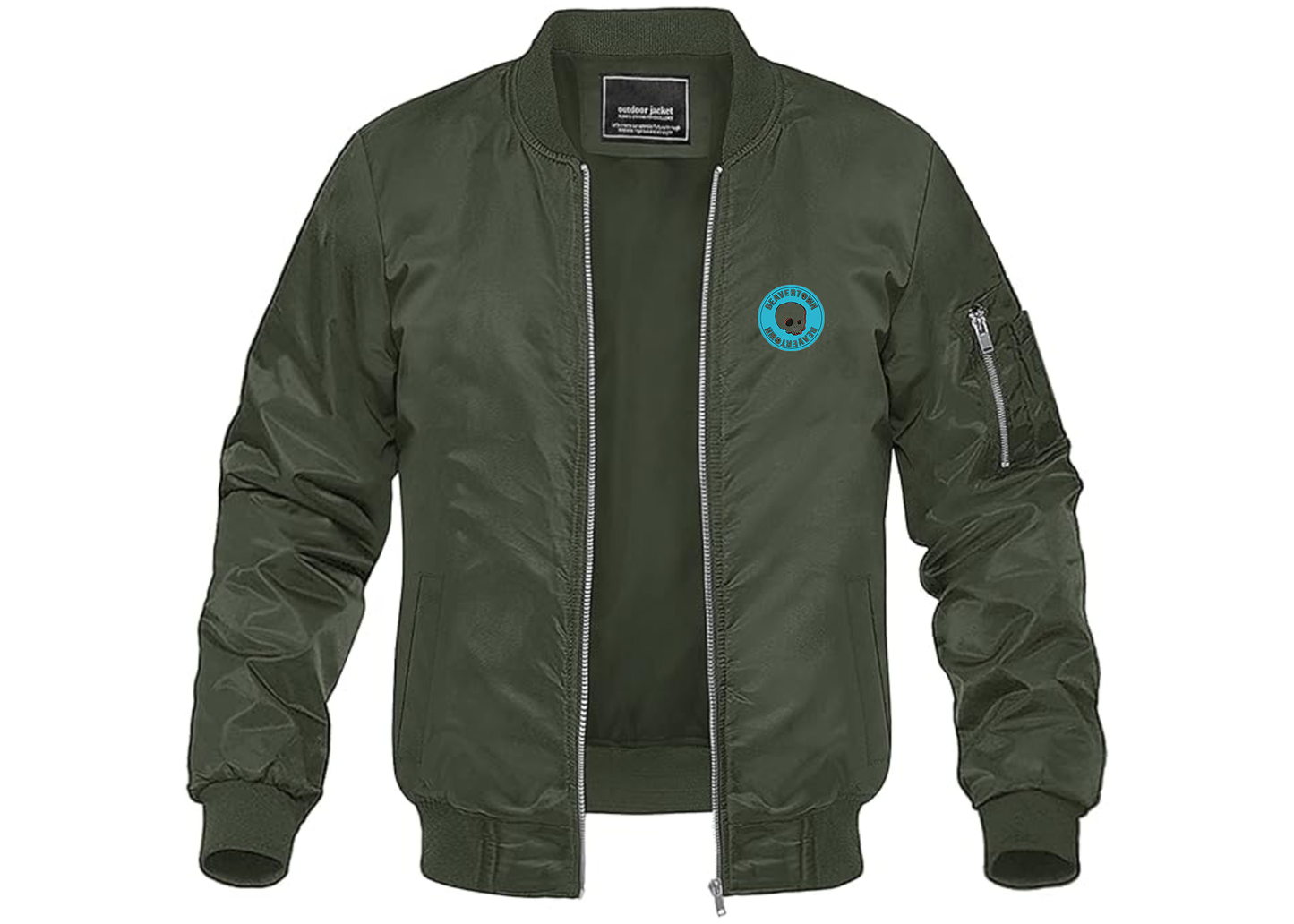 Men's Beavertown Brewery Lightweight Bomber Jacket Windbreaker Softshell Varsity Jacket Coat