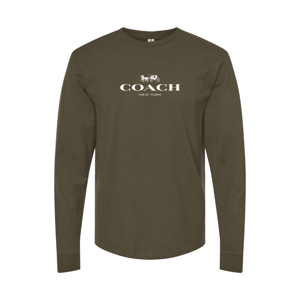 Men's Coach Logo Long Sleeve T-Shirt