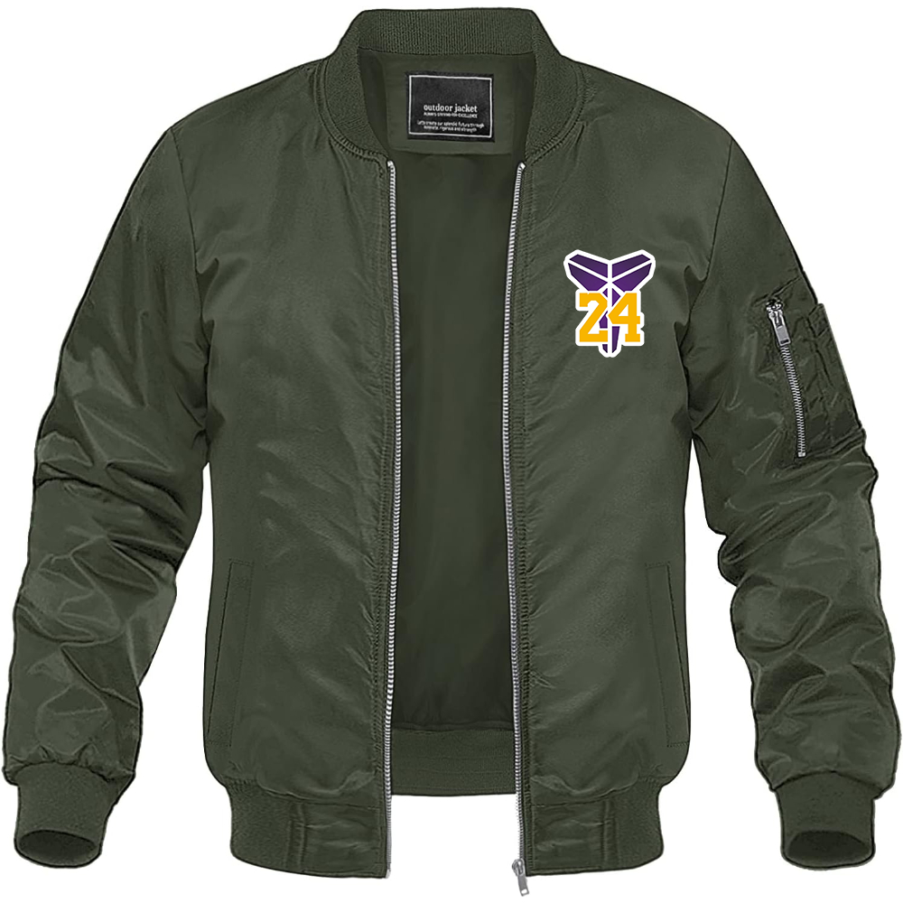 Men's Kobe Bryant Mamba 24 Lightweight Bomber Jacket - Army Green