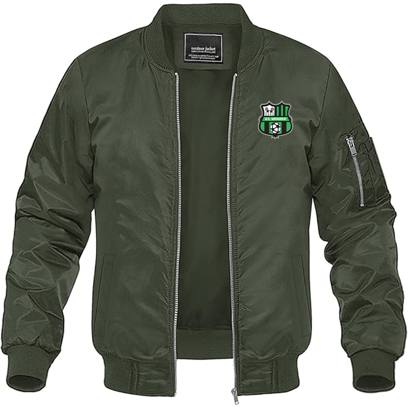 Men's U.S. Sassuolo Soccer Lightweight Bomber Jacket - Army Green