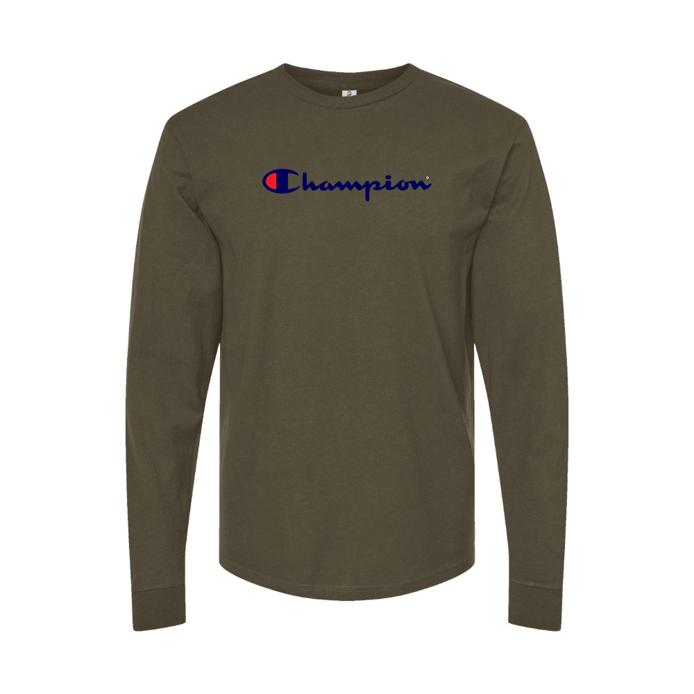 Men's Champion Logo Long Sleeve T-Shirt