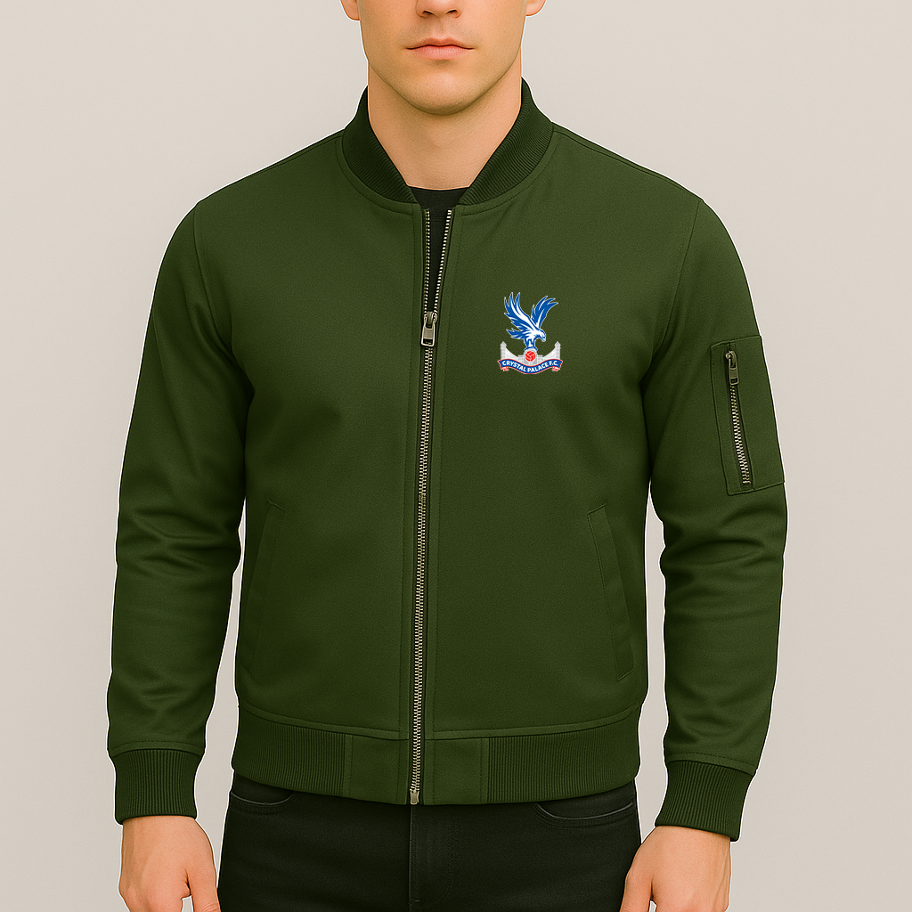Men's Crystal Palace F.C Lightweight Bomber Jacket - Army Green