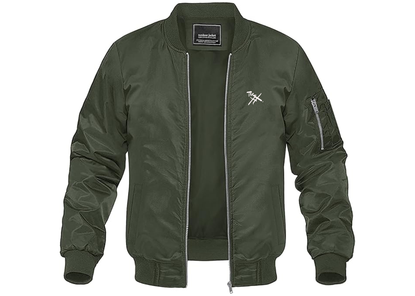 Men's The xx Logo Lightweight Bomber Jacket Windbreaker Softshell Varsity Jacket Coat