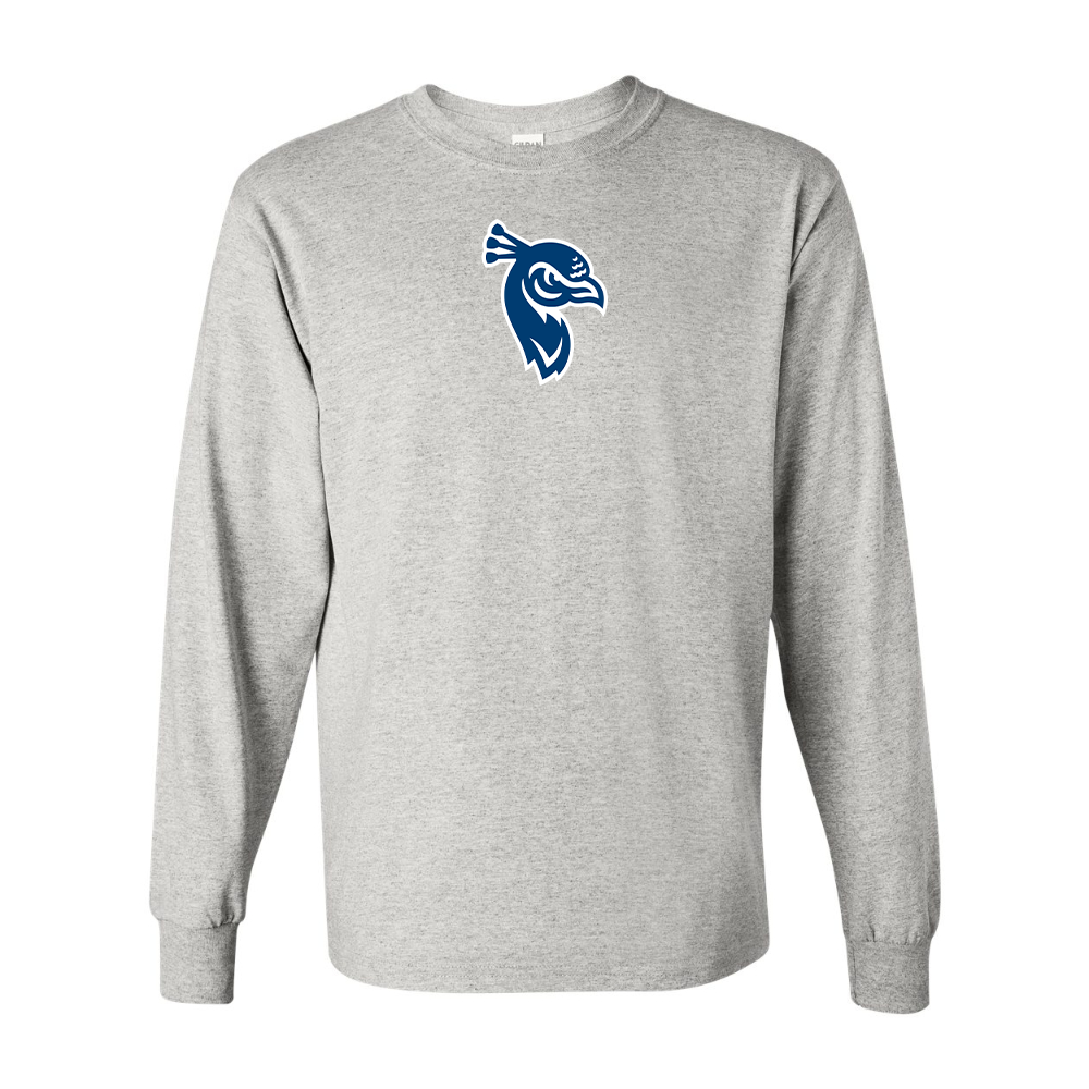 Men's Saint Peters Peacocks Logo Gildan Heavy Cotton Long Sleeve T-Shirt