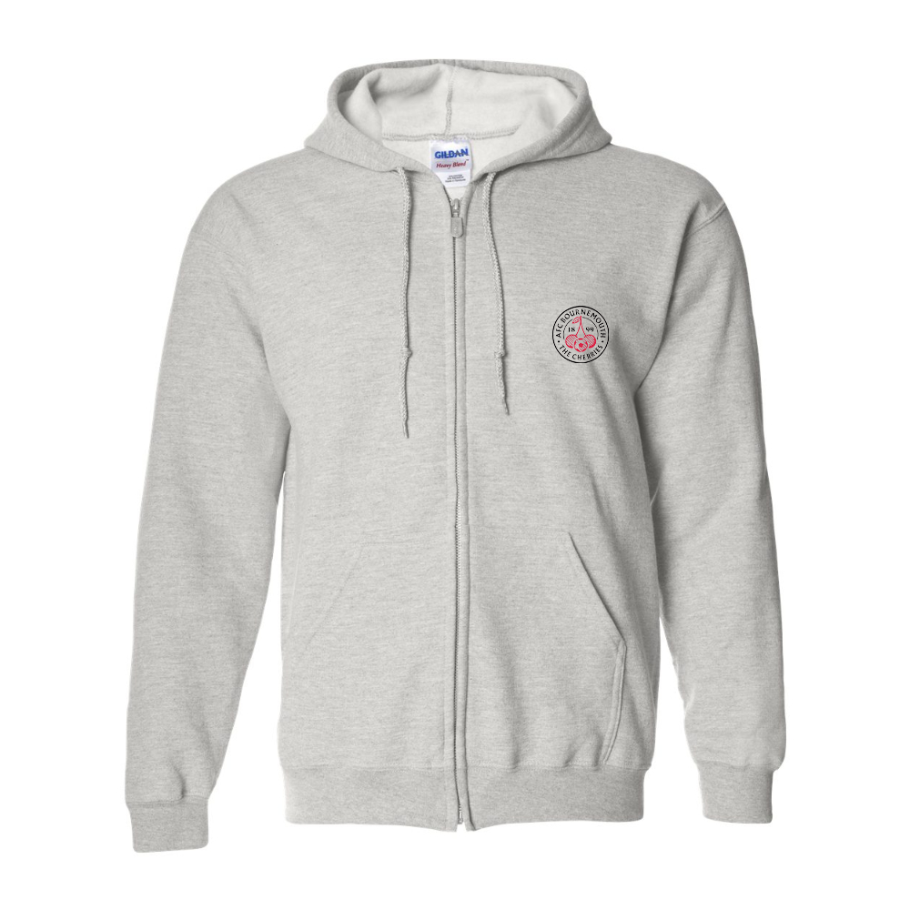 Men's AFC Bournemouth Soccer Logo Gildan Heavy Blend Full Zip Hooded Sweatshirt