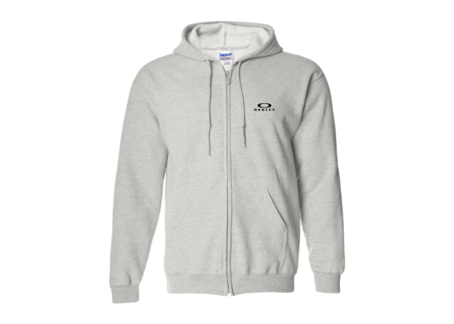Men's Oakley Logo Gildan Heavy Blend Full Zip Hooded Sweatshirt