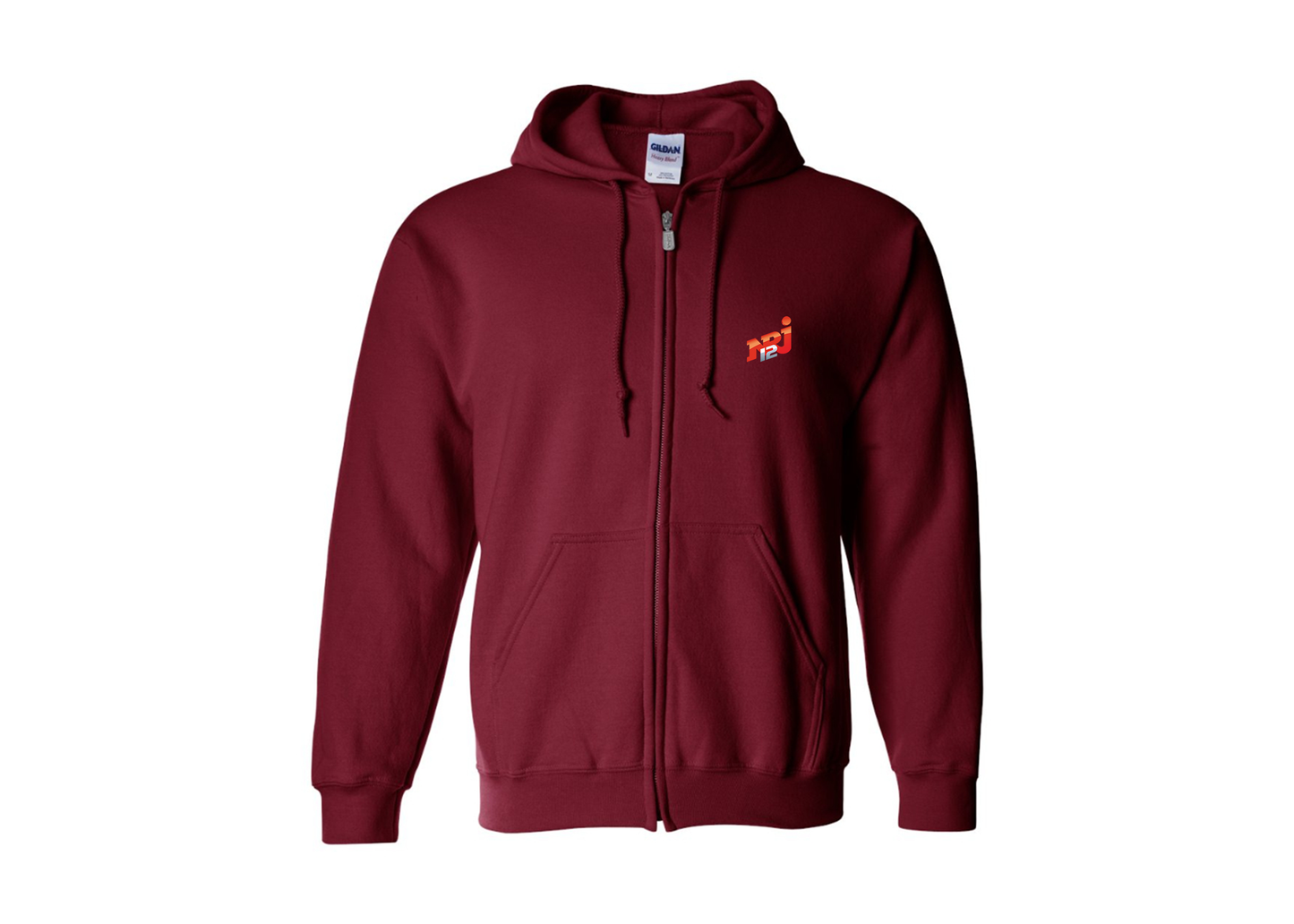 Men's NRJ 12 Logo Gildan Heavy Blend Full Zip Hooded Sweatshirt