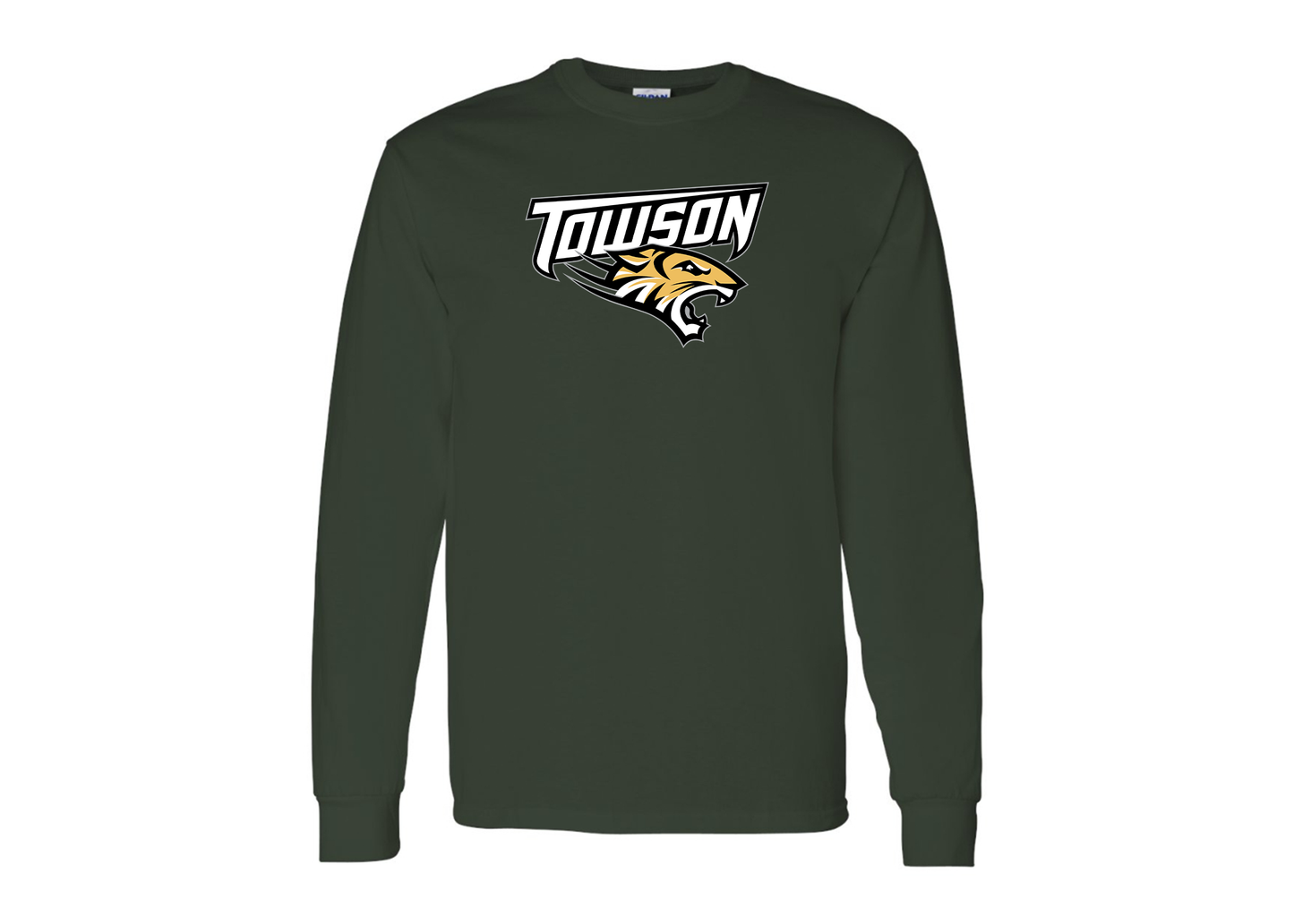 Men's Towson Tigers Gildan Heavy Cotton Long Sleeve T-Shirt