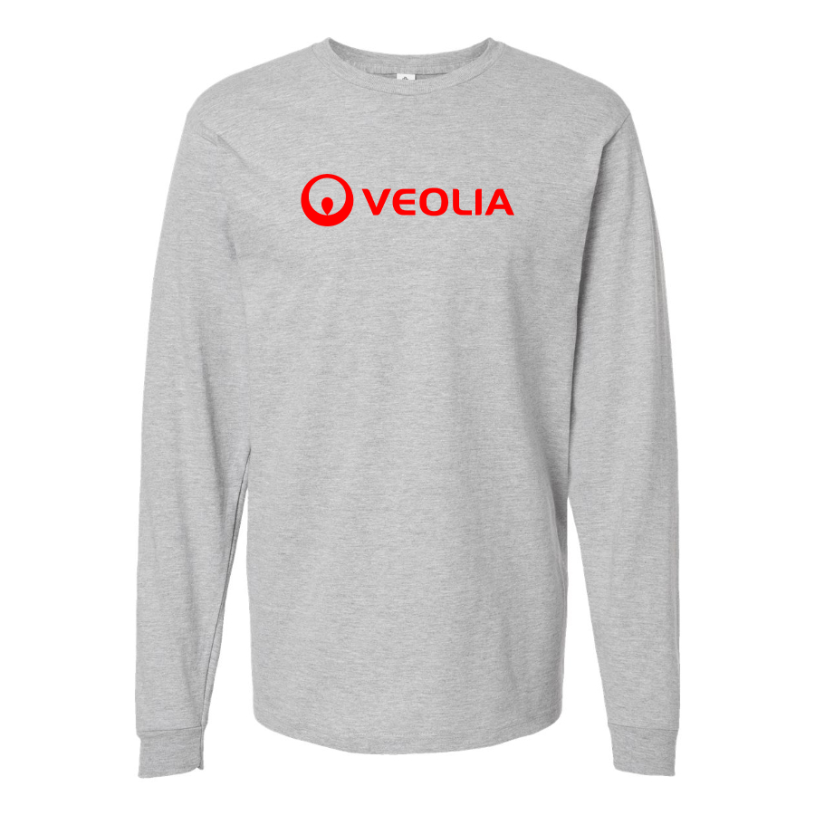 Men's Veolia Logo Cotton Long Sleeve T-Shirt