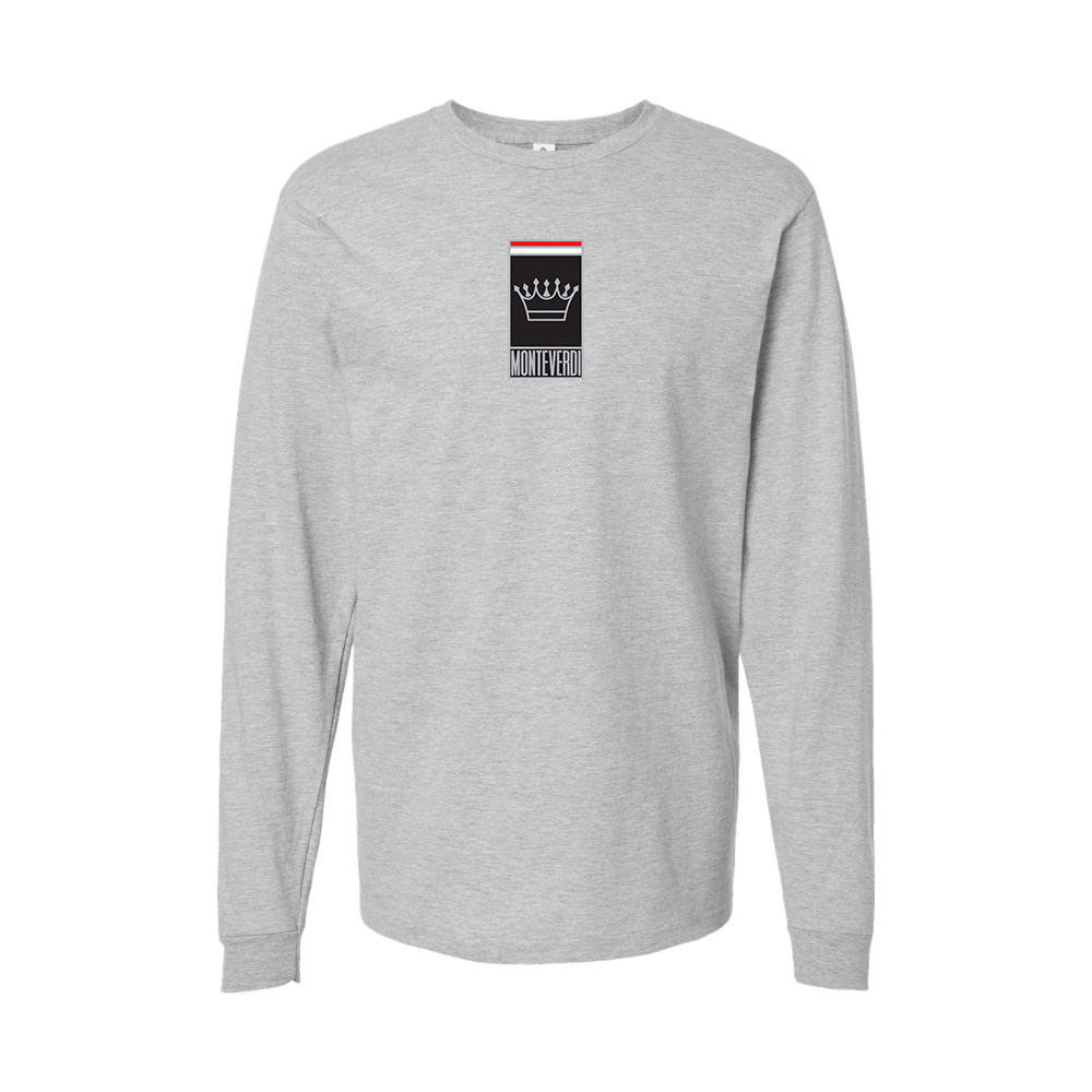 Youth Monteverdi Logo Cotton Long Sleeve T-Shirt