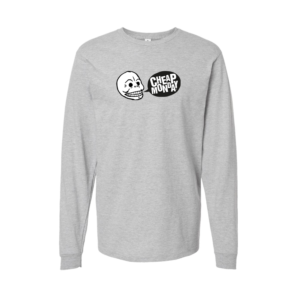 Youth Cheap Monday Logo Cotton Long Sleeve T-Shirt