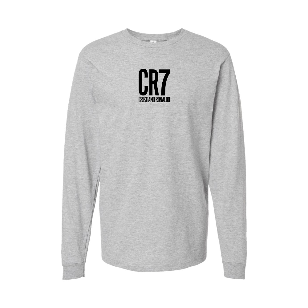 Youth CR7 Logo Cotton Long Sleeve T-Shirt