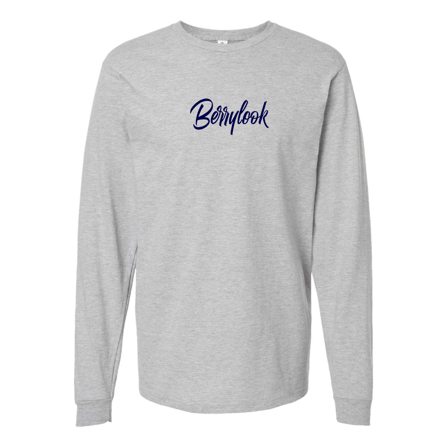 Men's Berrylook Logo Cotton Long Sleeve T-Shirt