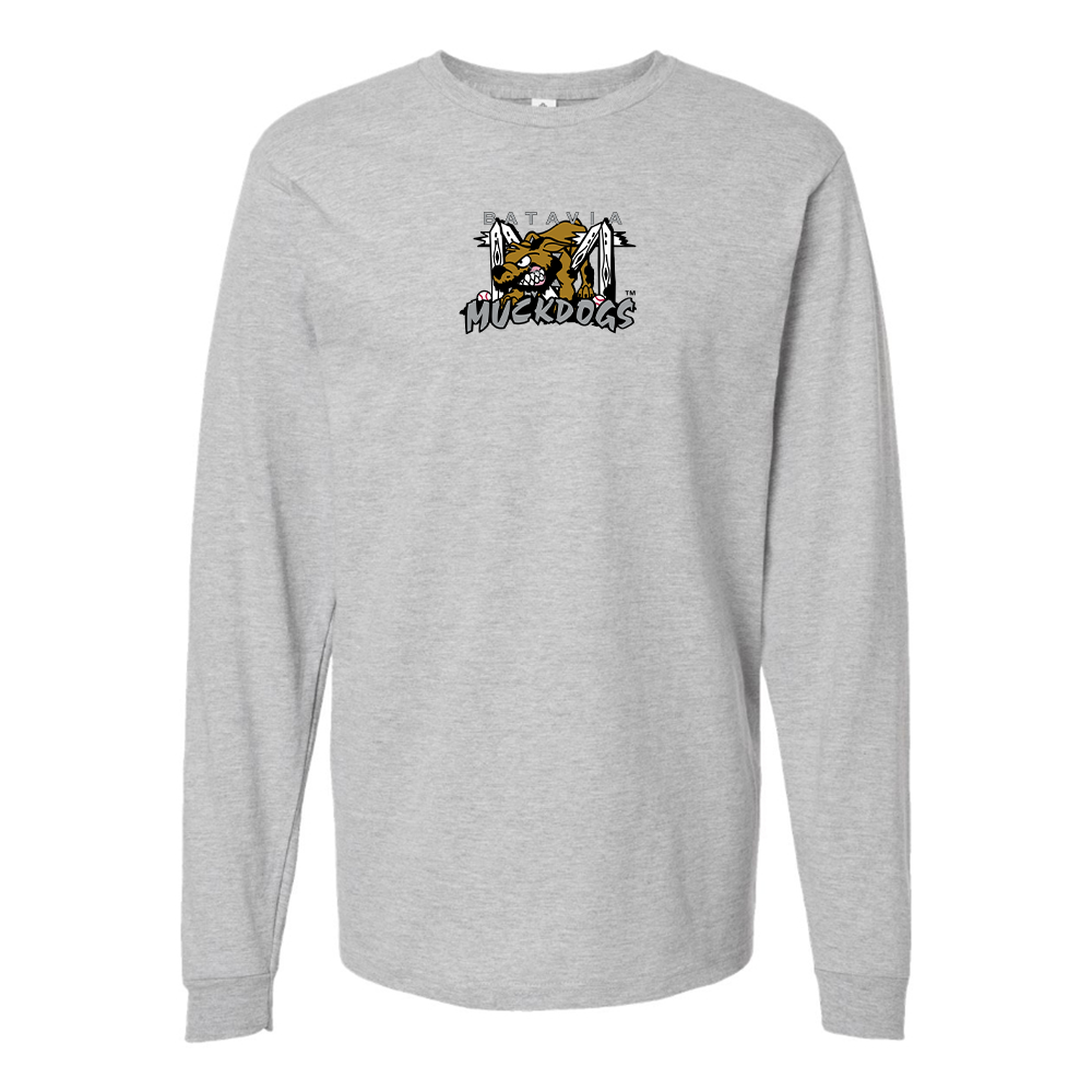 Youth Batavia Muckdogs Logo Cotton Long Sleeve T-Shirt