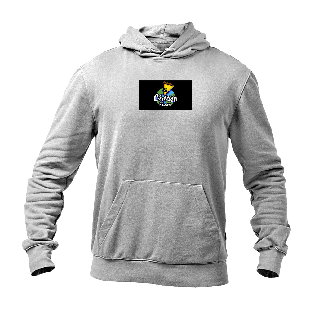 Men's Cartoon Pizza Logo Pullover Hoodie