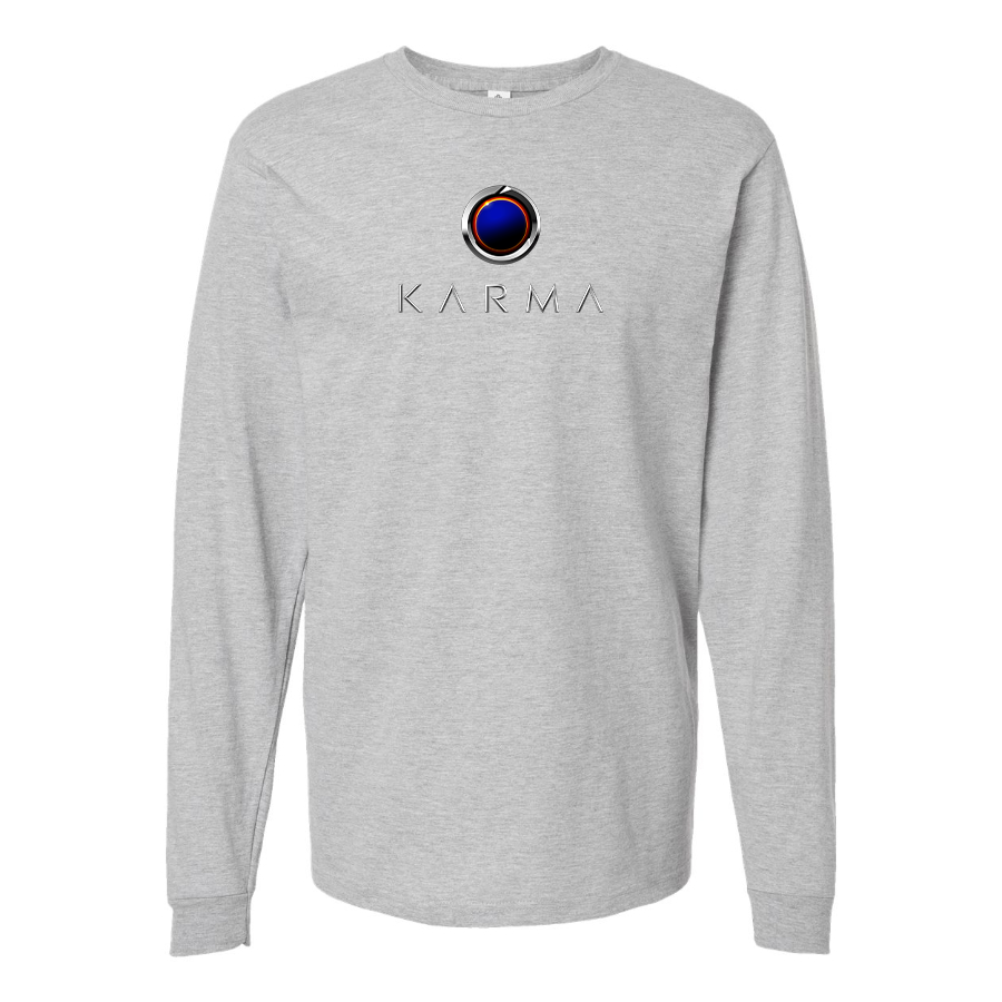 Men's Karma Logo Cotton Long Sleeve T-Shirt