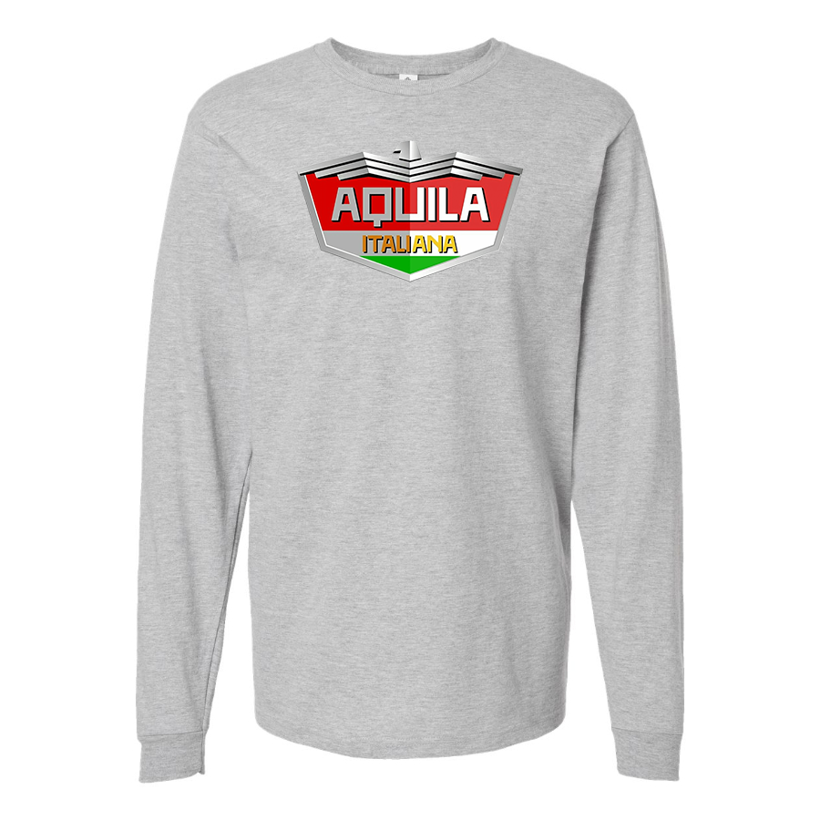 Men's Aquila Italiana Logo Cotton Long Sleeve T-Shirt