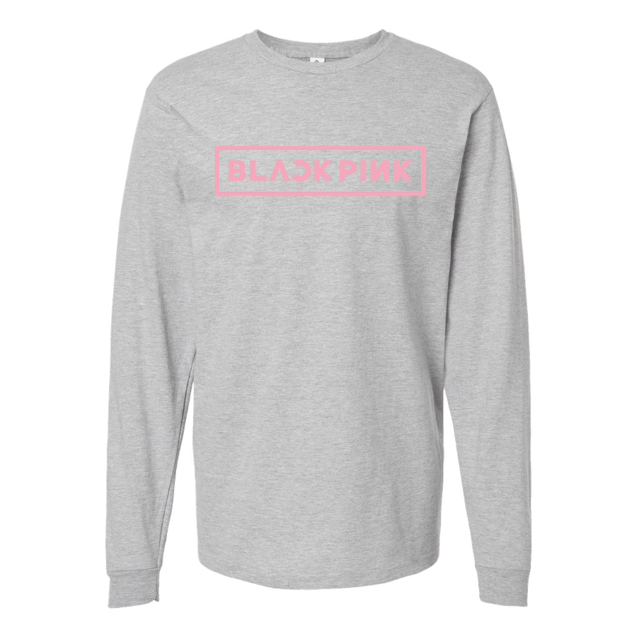 Men's Blackpink Logo Cotton Long Sleeve T-Shirt