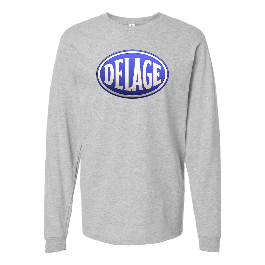 Men's Delage Logo Cotton Long Sleeve T-Shirt