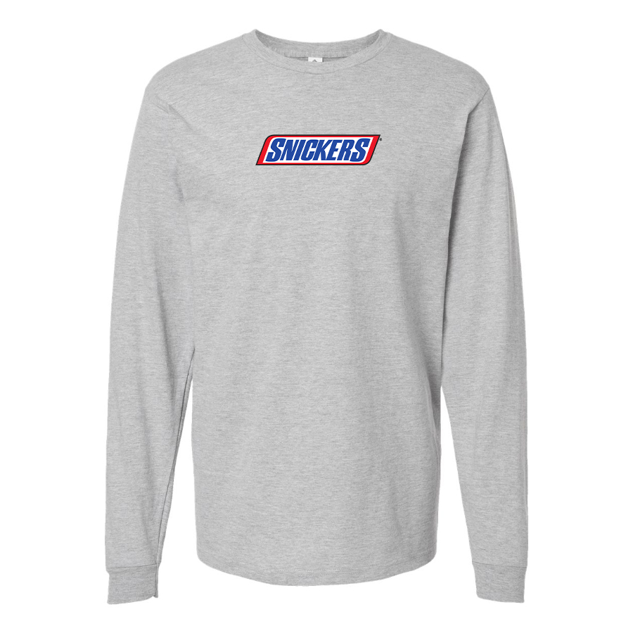 Men's Snickers Logo Cotton Long Sleeve T-Shirt