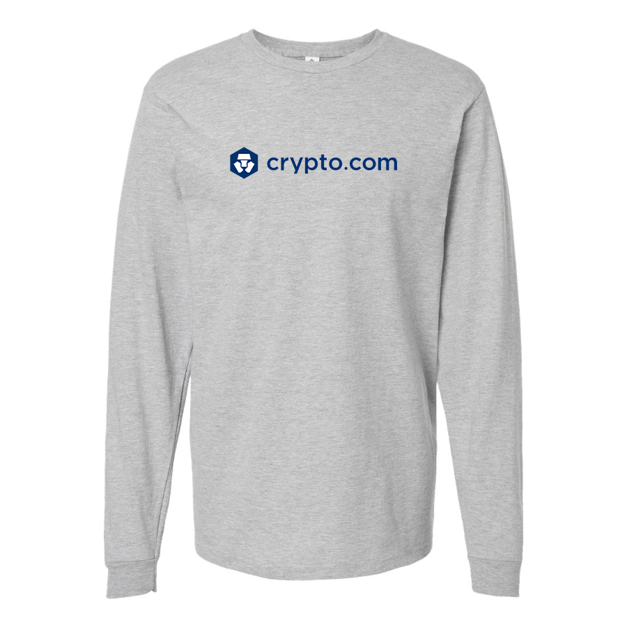 Men's Crypto.Com Logo Cotton Long Sleeve T-Shirt