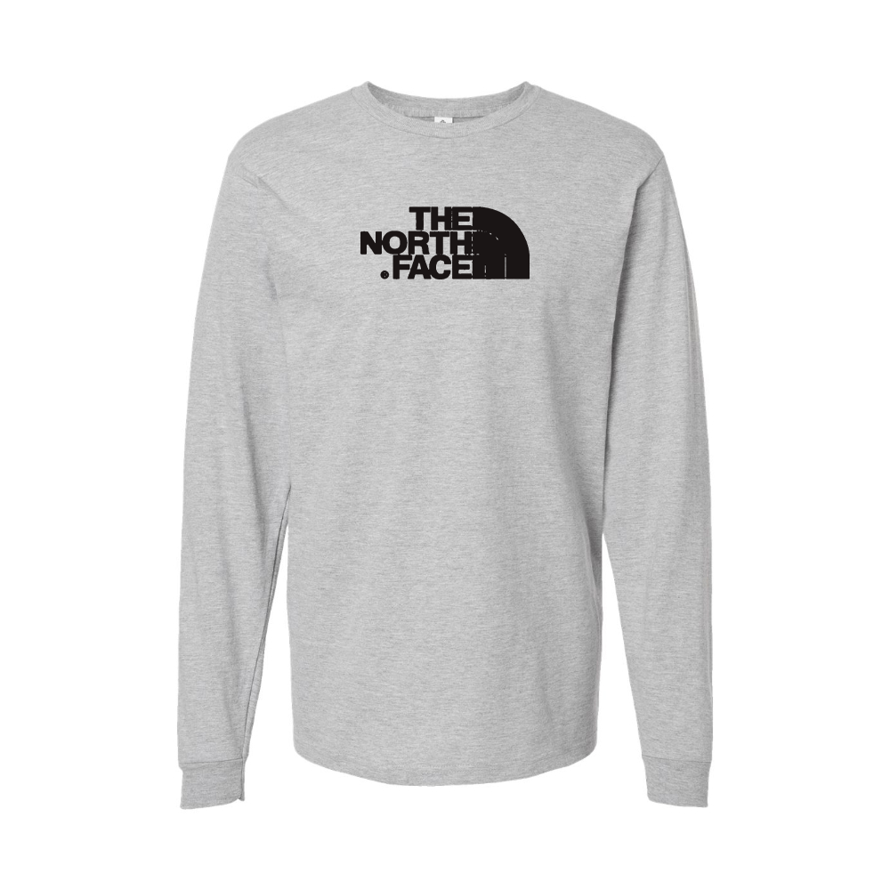 Youth The North Face Black Logo white Cotton Long Sleeve T-Shirt