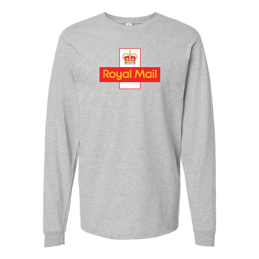 Men's Royal Mail Logo Cotton Long Sleeve T-Shirt