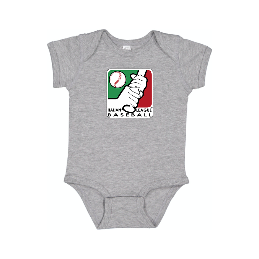 Italian Baseball League Logo Baby Onesie Romper