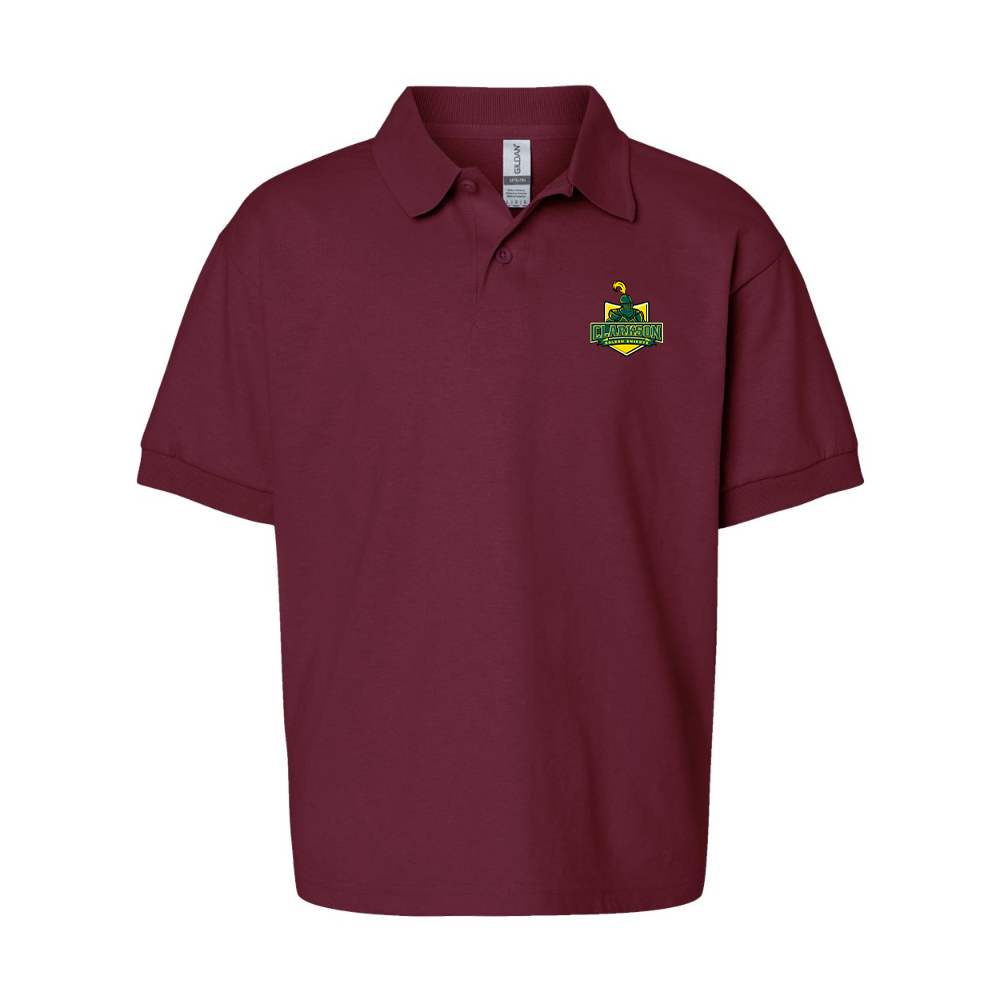 Youth Clarkson Golden Knights Gildan Dry Blend Jersey Polo