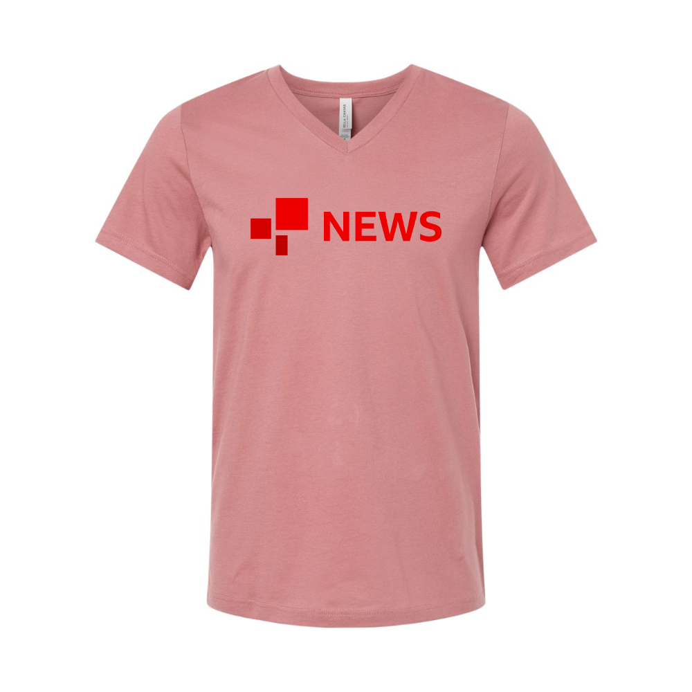 BBC News BELLA CANVAS - Jersey V-Neck T-Shirt