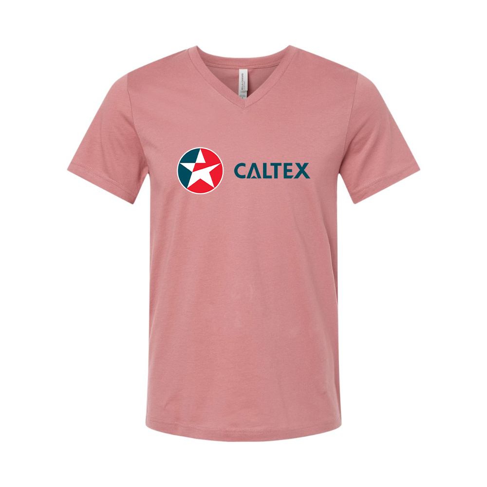 Caltex Gas Station BELLA CANVAS - Jersey V-Neck T-Shirt