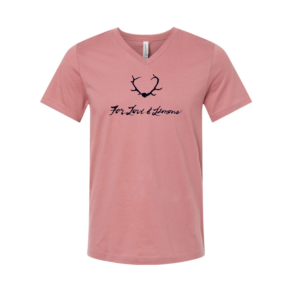 For Loves & Lemons BELLA CANVAS - Jersey V-Neck T-Shirt