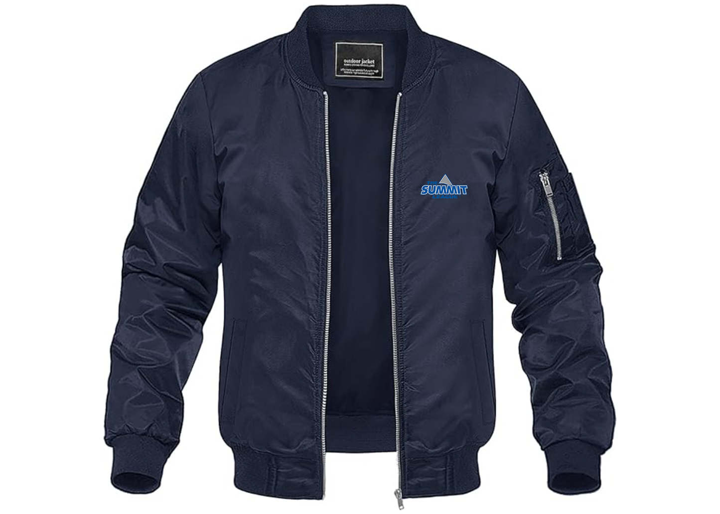 Men's The Summit League Lightweight Bomber Jacket Windbreaker Softshell Varsity Jacket Coat