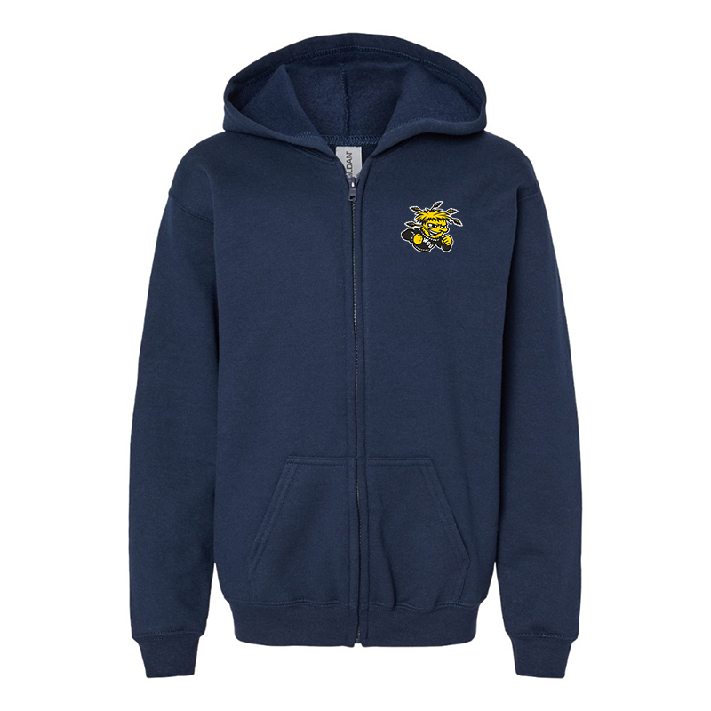 Gildan Heavy Blend Youth Wichita State Shockers Full Zip Hooded Sweatshirt