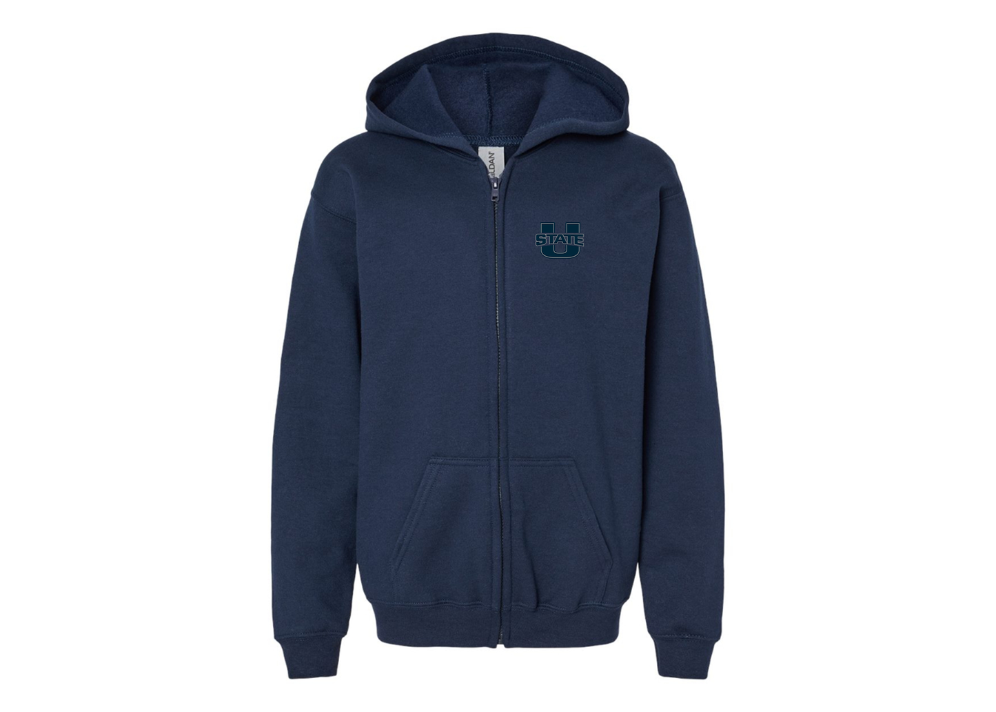 Gildan Heavy Blend Youth Utah State Aggies Full Zip Hooded Sweatshirt