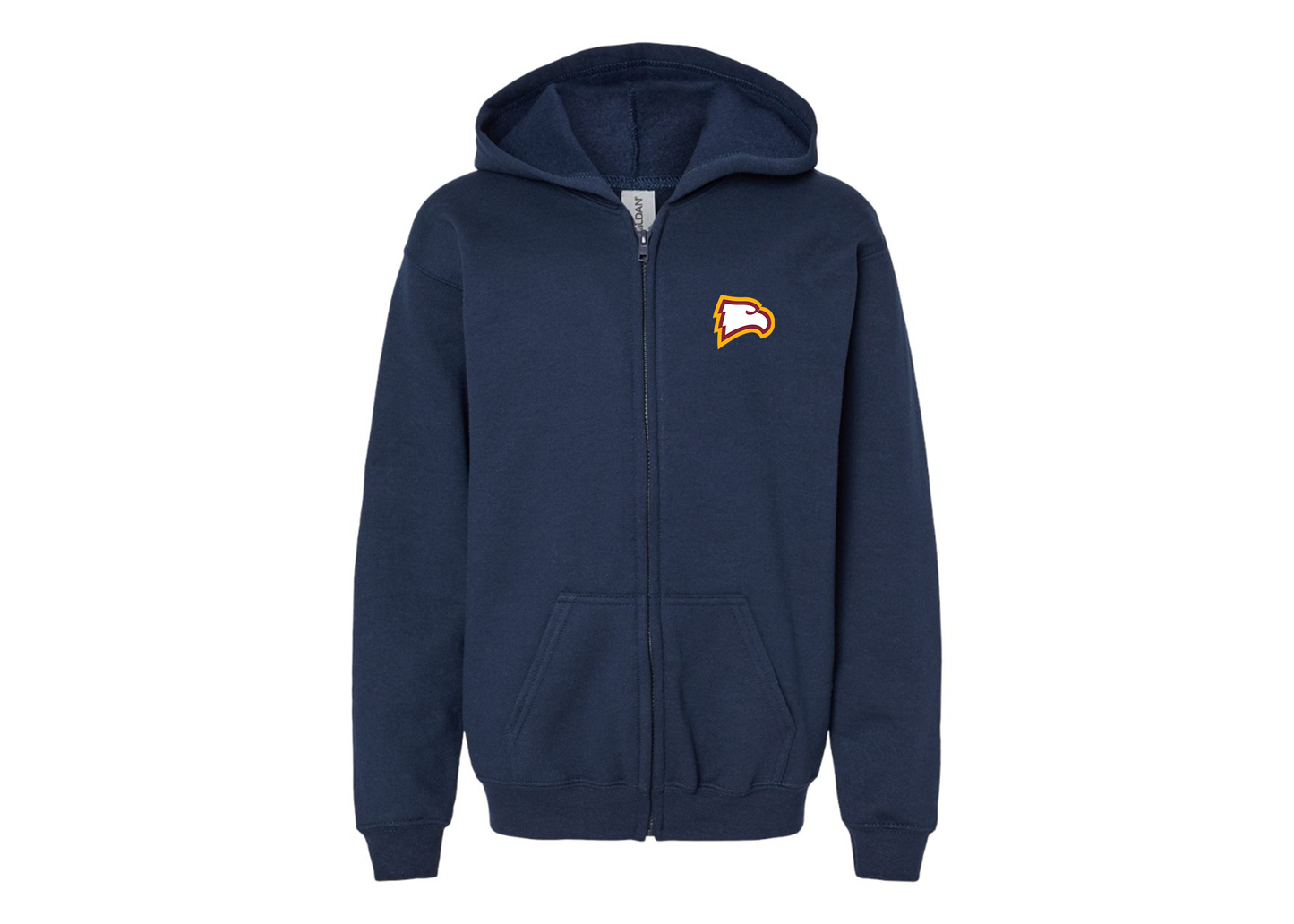 Gildan Heavy Blend Youth Winthrop Eagles Full Zip Hooded Sweatshirt