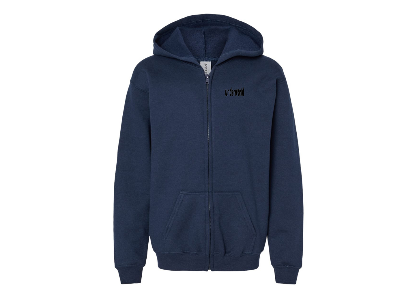 Gildan Heavy Blend Youth Underworld Full Zip Hooded Sweatshirt