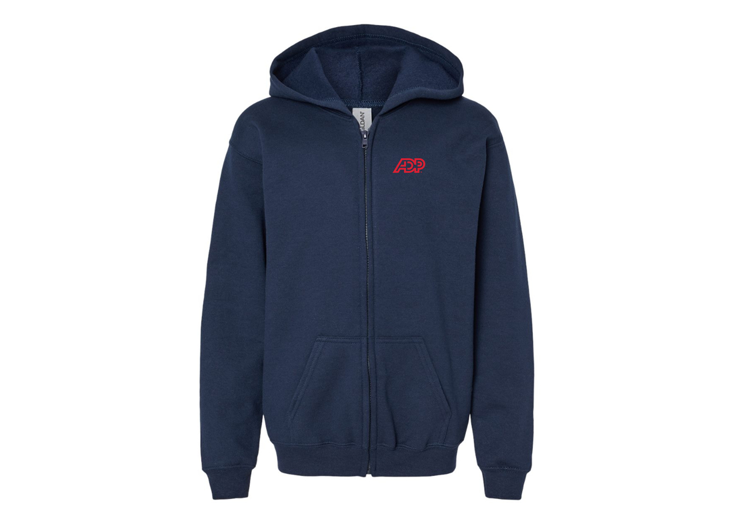 Gildan Heavy Blend Youth ADP Logo Full Zip Hooded Sweatshirt