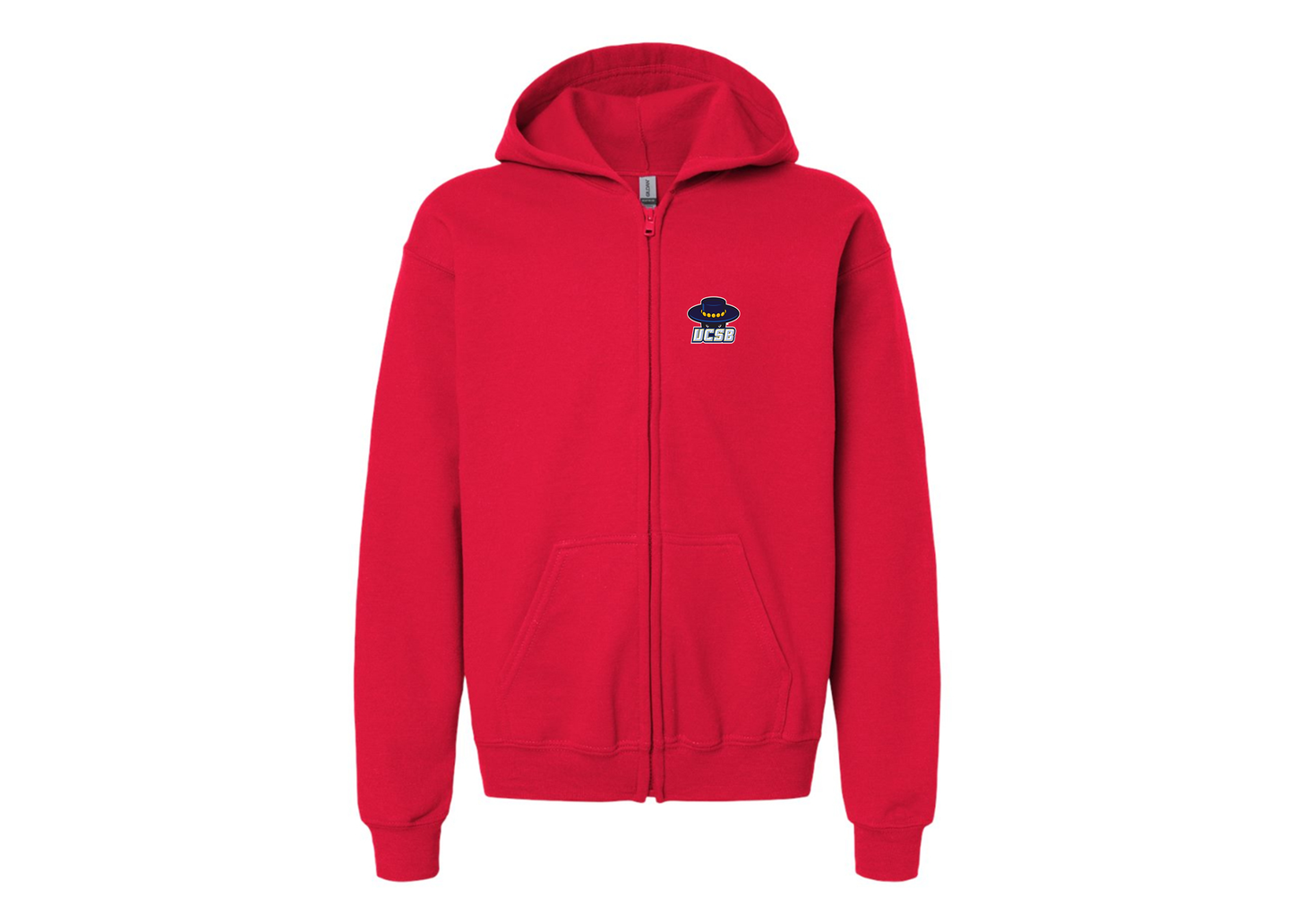 Gildan Heavy Blend Youth UCSB Gauchos Full Zip Hooded Sweatshirt