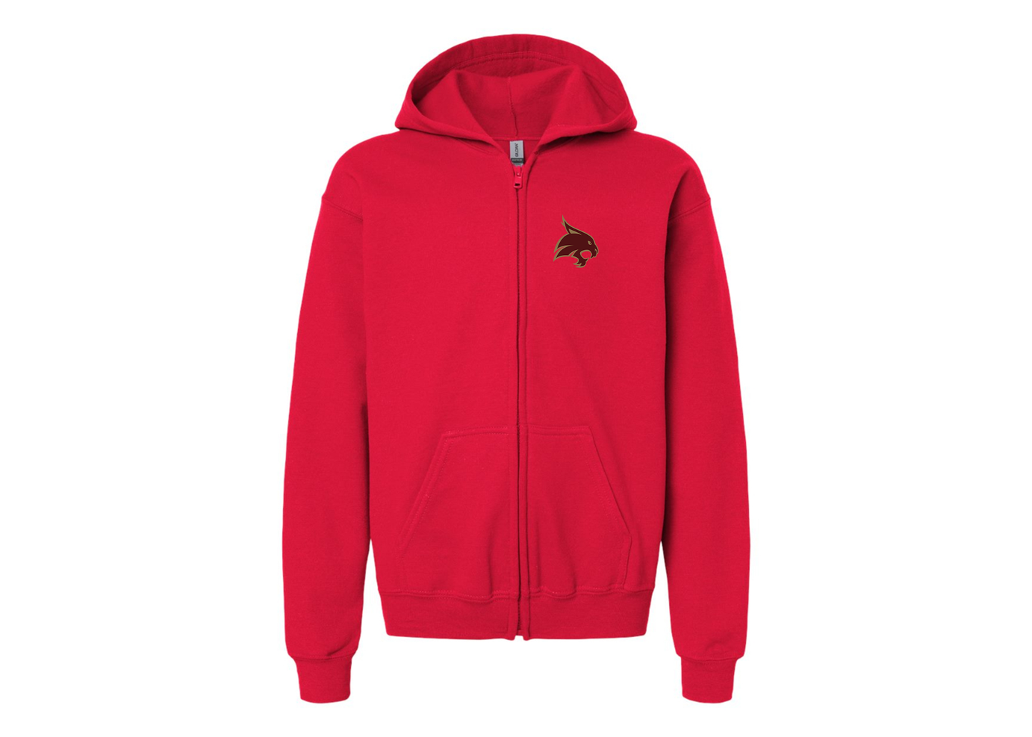 Gildan Heavy Blend Youth Texas State Bobcats Full Zip Hooded Sweatshirt