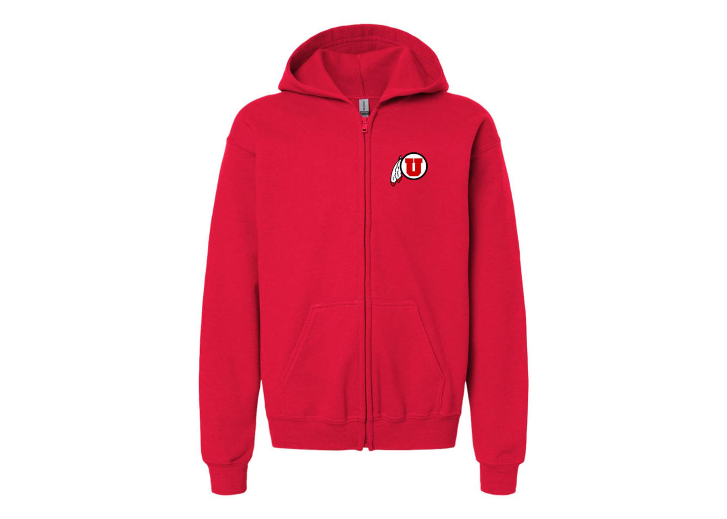 Gildan Heavy Blend Youth Utah Utes Full Zip Hooded Sweatshirt