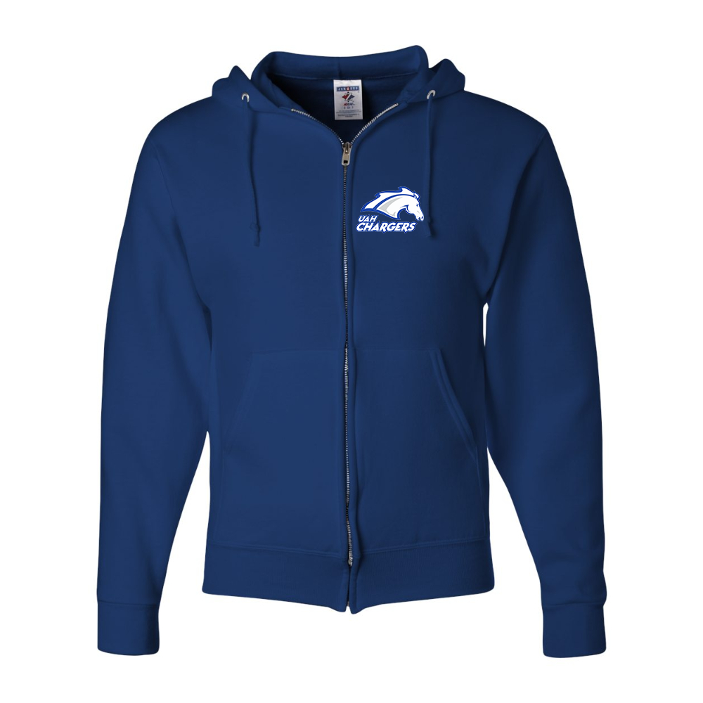 Men's Alabama Huntsville Chargers JERZEES NuBlend Full-Zip Hooded Sweatshirt
