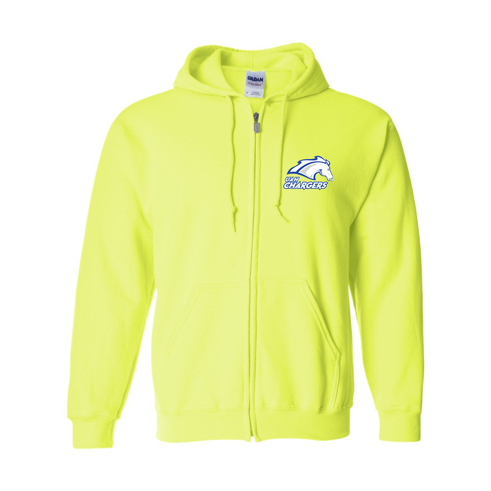 Men's Alabama Huntsville Chargers Gildan Heavy Blend Full Zip Hooded Sweatshirt
