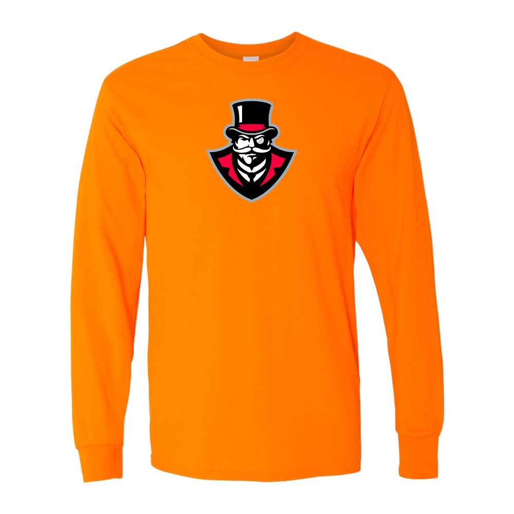 Men's Austin Peay Governors Gildan Heavy Cotton Long Sleeve T-Shirt