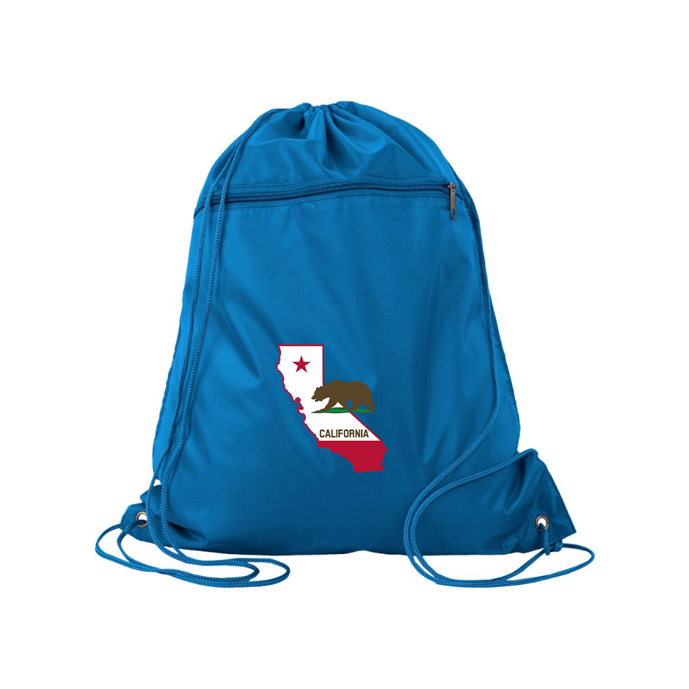 California Bear Map Q-Tees - Polyester Cinchpack