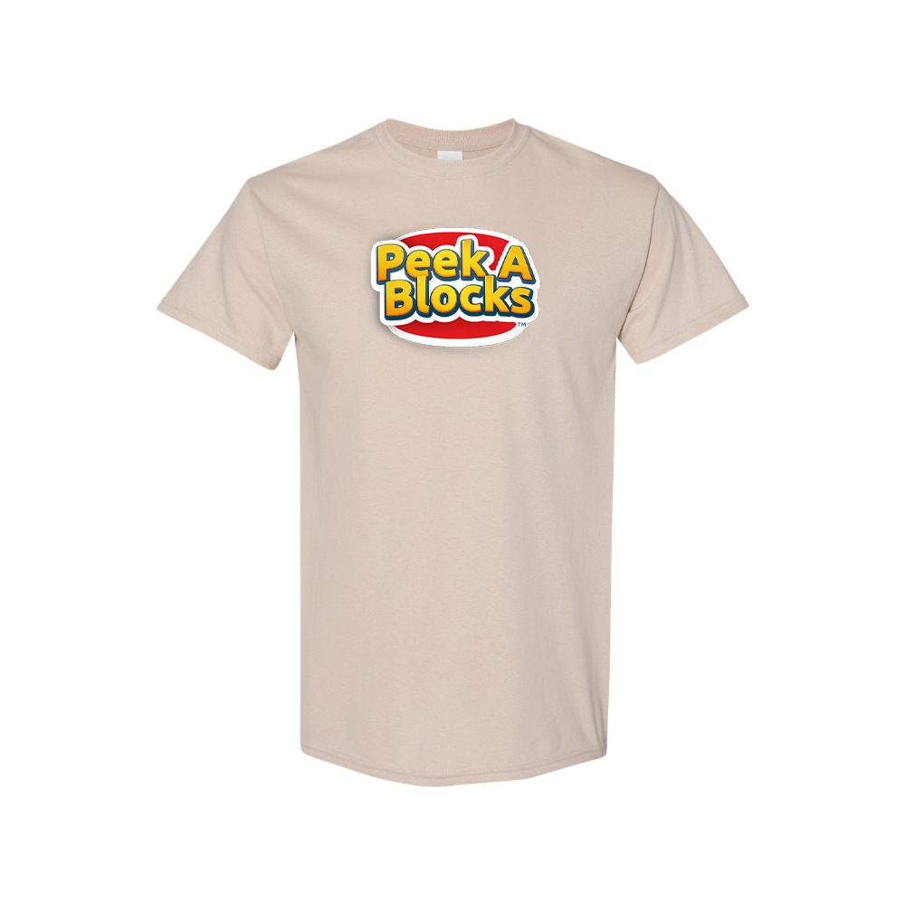 Men's Peek A Blocks Logo Cotton T-Shirt